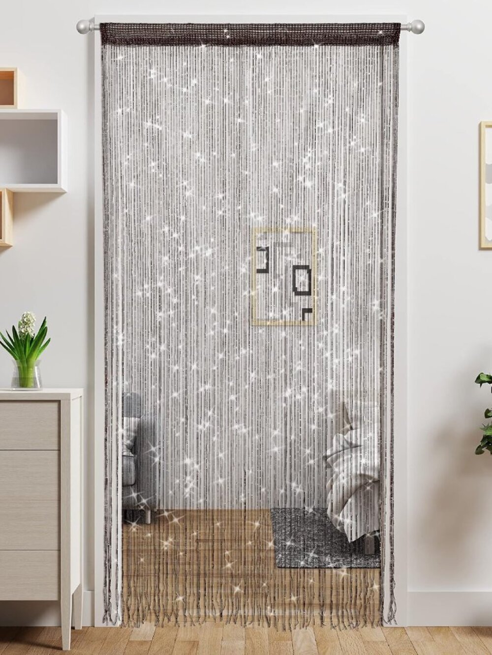Door String Curtain Doorway Beads Curtains,Hanging Room Divider Beaded Decor Hip